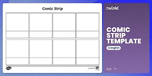 Blank Comic Strip Template