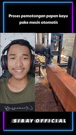 Proses memotong kayu pake mesin otomatis #shorts
