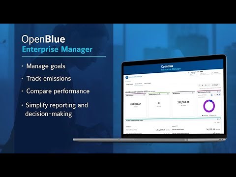 Track sustainability metrics with Net Zero Advisor, via OpenBlue Enterprise Manager