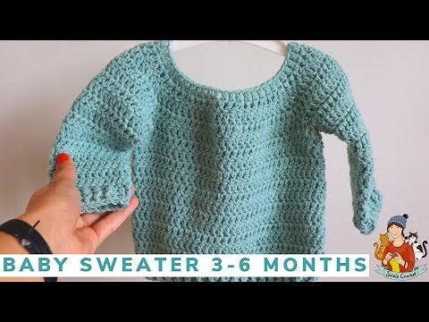 Crochet Baby Pullover / Sweater / Jumper For Absolute Beginners
