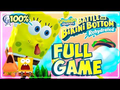 SpongeBob Battle for Bikini Bottom Rehydrated FULL GAME 100% Longplay (PS4) [Platinum Walkthrough]