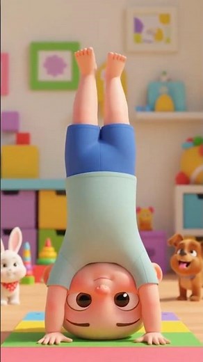 Funny Baby Yoga Exercises 2😂 | Kids Fitness & Fun Activity