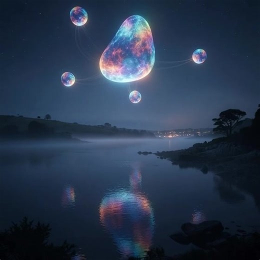 🛸 Britain's skies have always been a canvas for the unexplained, but nothing prepared us for what appeared above the Tamar estuary near Torpoint, Cornwall. 🪩 Charlotte Helyer was out with her drone when she spotted a silent, multicoloured object hovering over the water. The lights shimmered in impossible hues, shifting and swirling with an energy unlike anything she'd seen. Then, as she watched, the object changed shape, elongating, twisting, and suddenly splitting into five glowing orbs that 
