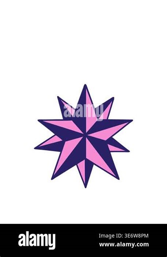 jumping motion animation of an iconic tattoo style image of a star Stock Video Footage - Alamy