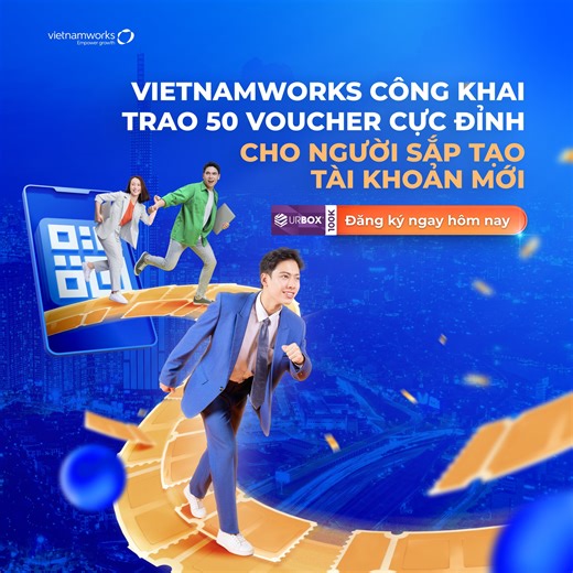 🤭🤭 Bạn biết gì chưa? Tin vui cho những ai chưa có tài khoản VietnamWorks đây! Đi làm báo hiếu mẹ cha là phải đạo, muốn phát triển sự nghiệp và nhận ngay đặc quyền thì tài khoản là cần phải tạo. Click ngay để nhận quyền lợi tràn đầy cả nhà ơi: https://www.vietnamworks.com/tram-sac/ Từ ngày 𝟭𝟱.𝟬𝟱.𝟮𝟬𝟮𝟰 đ𝗲̂́𝗻 𝟯𝟬.𝟬𝟲.𝟮𝟬𝟮𝟰 có tin vui cho cả nhà đây, 👉 Đặc quyền tri ân cơ hội nhận 50 voucher may mắn trị giá 100k mỗi voucher dành cho người tham dự đăng ký tài khoản mới trên VietnamWo