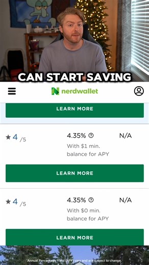 Grow your money faster with a high yield savings account. Get APYs up to 4.55% starting today. | NerdWallet