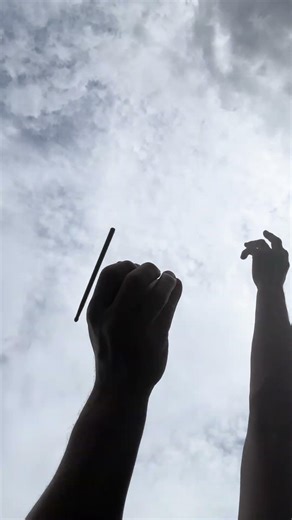 Juggling a drum stick, chap stick, and charging block while whistling to birds