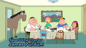 'Peter. The horse is here. Oh yeah. It's so creepy the way it just stares like that. Why...' | Family Guy Clip