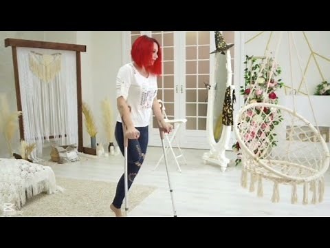 Amputee Woman crutching ⚡ Devotees Sides | Devoted Eyes. Amputee community