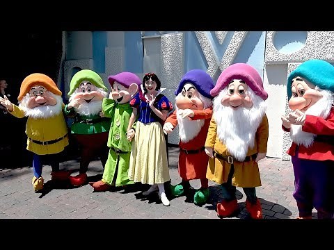 Snow White and The Seven Dwarfs Rare Special Character Appearance Together at Disneyland