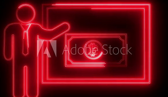 cashier bitcoin icon animation Neon glowing line bitcoin icon animation on the black background. Bitcoin icon neon animation. Bitcoin icon neon animation. Motion Graphics of bitcoin icon.