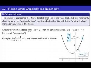 Calculus 1 - Evaluating Limits Numerically and Graphically