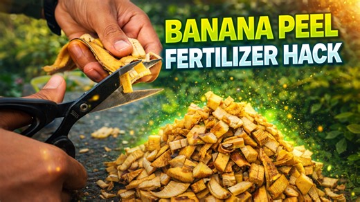 Explosive growth in your garden using banana peels