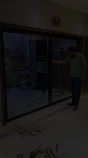 Aluminium profile's parttion Aluminium window frame 🪟 with 5mm clear glass Ahmad glass aluminium shop Lahore paragon city #aluminium #profiles #window #glass #work