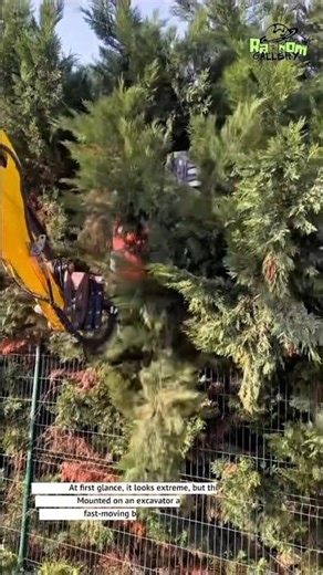 This Excavator Trims Trees Like a Giant Razor | Hedge Trimmer Technology