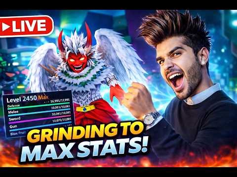 MAX STATS GRIND LIVE! 🐉 PERM DRAGON USER | Road To MAX LEVEL & MAX STATS | Blox Fruits Roblox