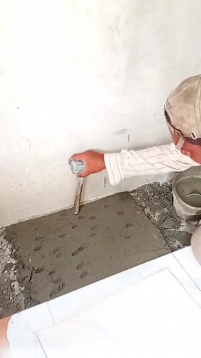 Simple and easy installing floor tile near the wall guys. | Andris Brick Art