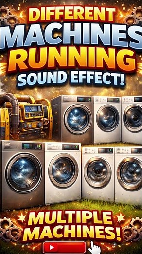 Different Machines Running Sound Effect | Washer Dryer Generator Noise