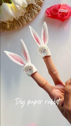 Diy tissue paper rabbit a#fun #diy #kidsdiy#diycrafts #papercrafts #rabbit