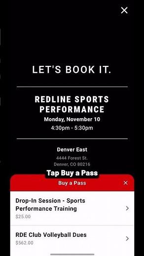 How to Book a Redline Athletics Session in the App