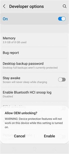 How to Enable OEM Unlock on Samsung