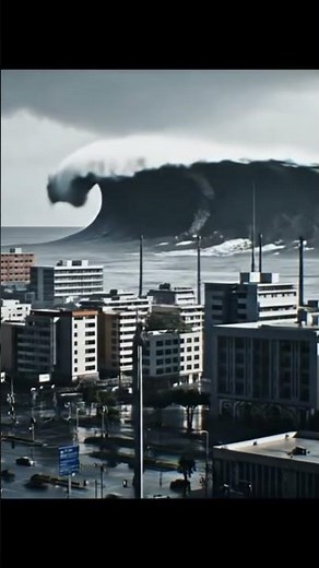 巨大津波、街へ。静寂の中で迫る現実【リアル災害映像】#Shorts #YouTubeShorts #TikTok映え #注目の映像 #リアルすぎる #自然の脅威 #迫力映像