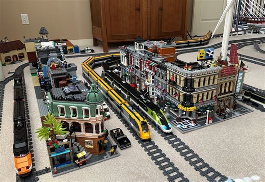 【乐高轨道】乐高火车穿越大型城镇