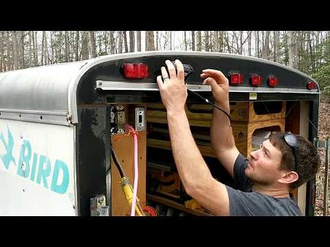 Cargo trailer reverse light installation