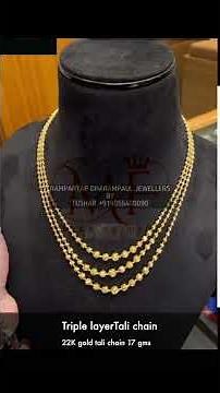 "Latest Gold Sarudu & Tali Chain Designs ✨ | Stylish Triple Chain Collection 2025 💛 #GoldChains
