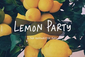 Lemon Party | Handwritten Font, a Font by Epiclinez