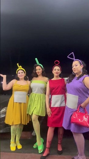 Don’t think I’ll ever get over this group Halloween costume #halloweencostumes #teletubbies #dipsy