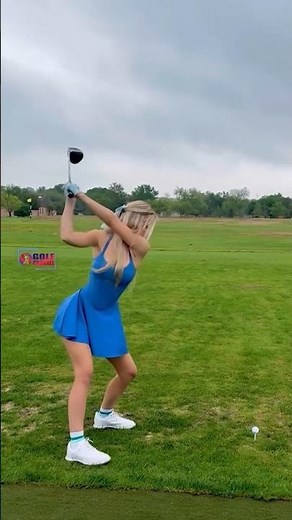 Amazing Golf Swing you need to see | Golf Girl awesome swing | Golf shorts | Sarah Lillian