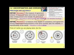 1.2.4 Precision, Accuracy, Errors, Reporting Measurements (1-9)