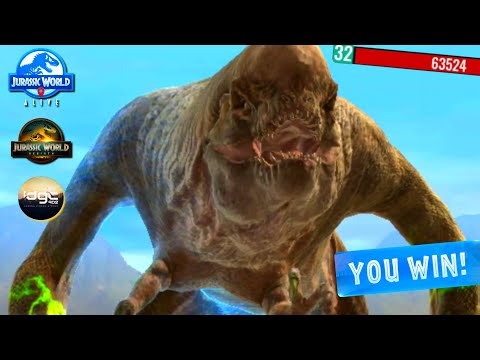 Defeat the DISTORTUS REX BOSS Brutal Level 32 Raid! (Jurassic World Alive)