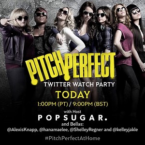 IN TWO HOURS join @POPSUGAR and the Bellas: Hana Mae Lee @hanamaelee, Alexis Knapp @AlexisKnapp, Shelley Regner @ShelleyRegner and Kelley Jakle @kelleyjakle on Twitter to watch #PitchPerfectAtHome Need a copy? https://uni.pictures/PitchPerfectTWP | Pitch Perfect