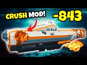 Weird Submarine SINKS From Depth Crushing Mod In Stormworks!