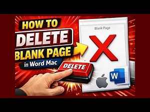 How to delete a page in word on mac | How to delete a blank page in word mac
