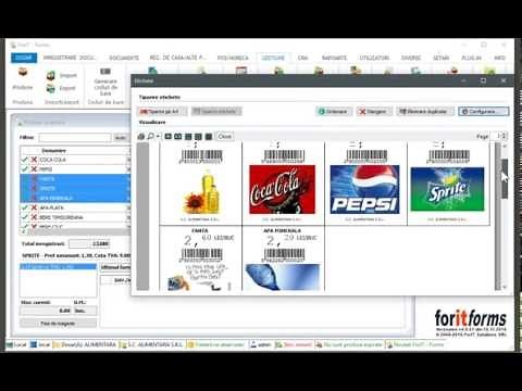 Generare coduri de bare si tiparire etichete de pret personalizate