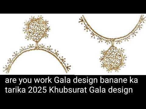 Hand work aari workNeedle Se Kardana Sitara Moti Gala Design | Aari Work Handwork Tutorial”