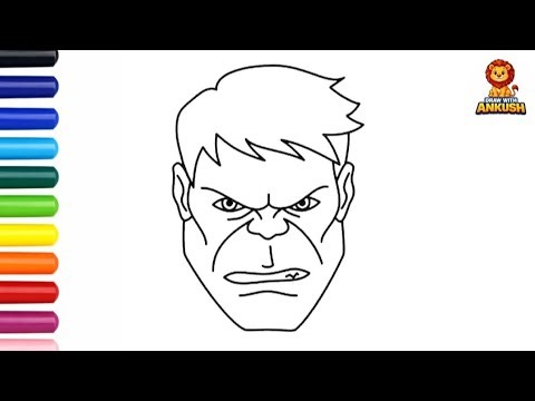 How to Draw Hulk Face Step by Step | Easy Drawing