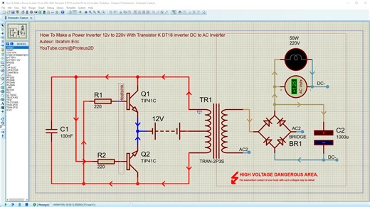 Schéma de montage d'un onduleur avec un transformateur a 4 fils | Ibrahim Eric