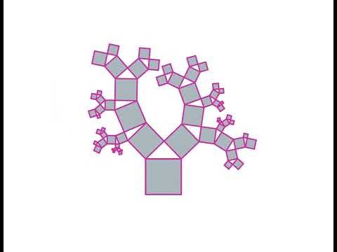 Pythagorean tree, GeoGebra dynamic animation 7