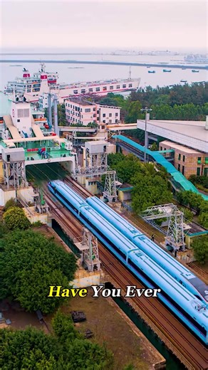 A Train That Takes a Boat Ride?! 🚂⛴️#transportation #train #transportation #foryoupage #Knowledge | buildunbound