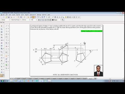 Example 21 on Projection of Plane Surfaces