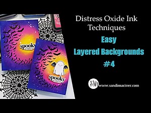 Distress Oxide Ink Techniques | Easy Layered Backgrounds #4 | Simon Says Stamp Halloween Basics Card