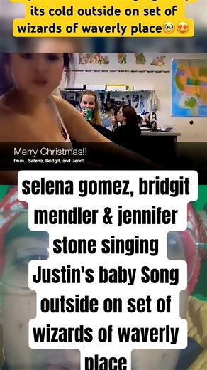 Selena Gomez, Bridgit Mendler & Jennifer Stone Singing Justin Bieber’s Baby On Wizards Set 😮