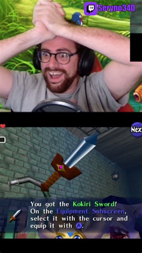When you finally get the sword back from a scientist in Randomizer #ocarinaoftime #zelda #randomizer