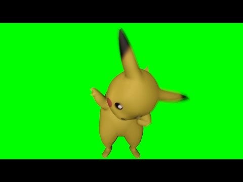 ⟬ChromaKey⟭ PIKACHU DAB DANCE - Green Screen