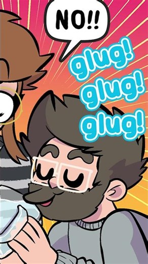My cat won't let me drink! by Our Super Adventure #comics #cat #webcomics #cute #funny #animation