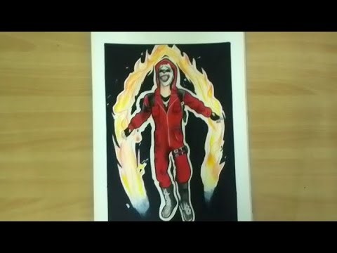 How to draw a Red Criminal Bundle| Free Fire Drawing